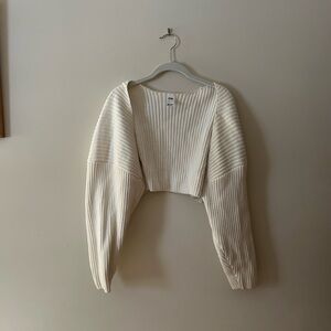 Elegant Cream Knit Shrug